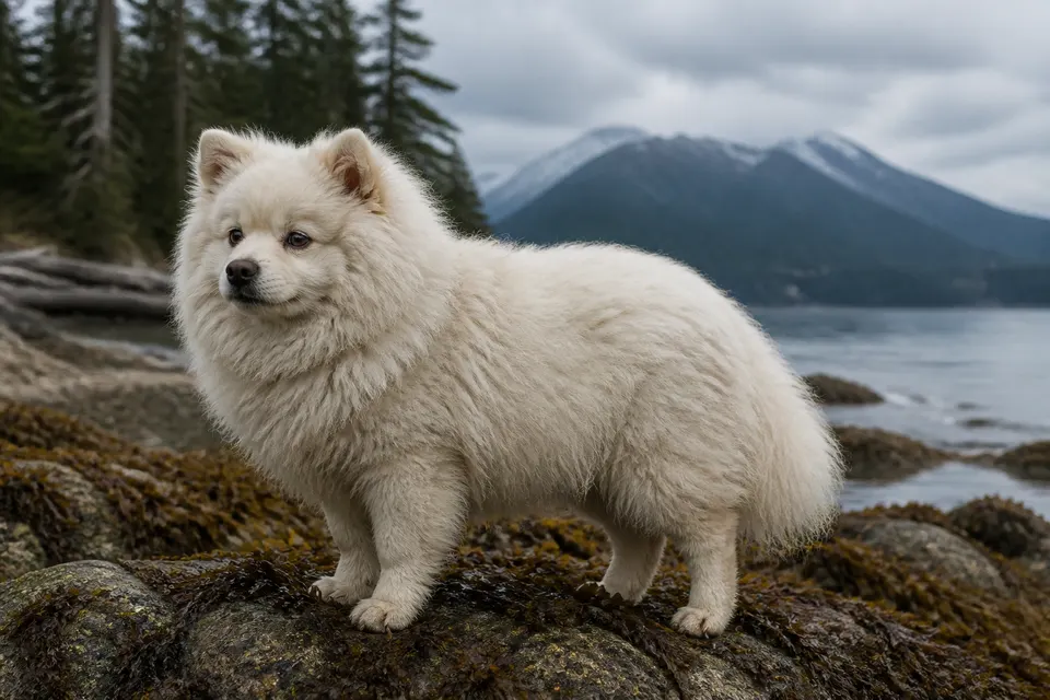 萨利希毛犬 · 正面