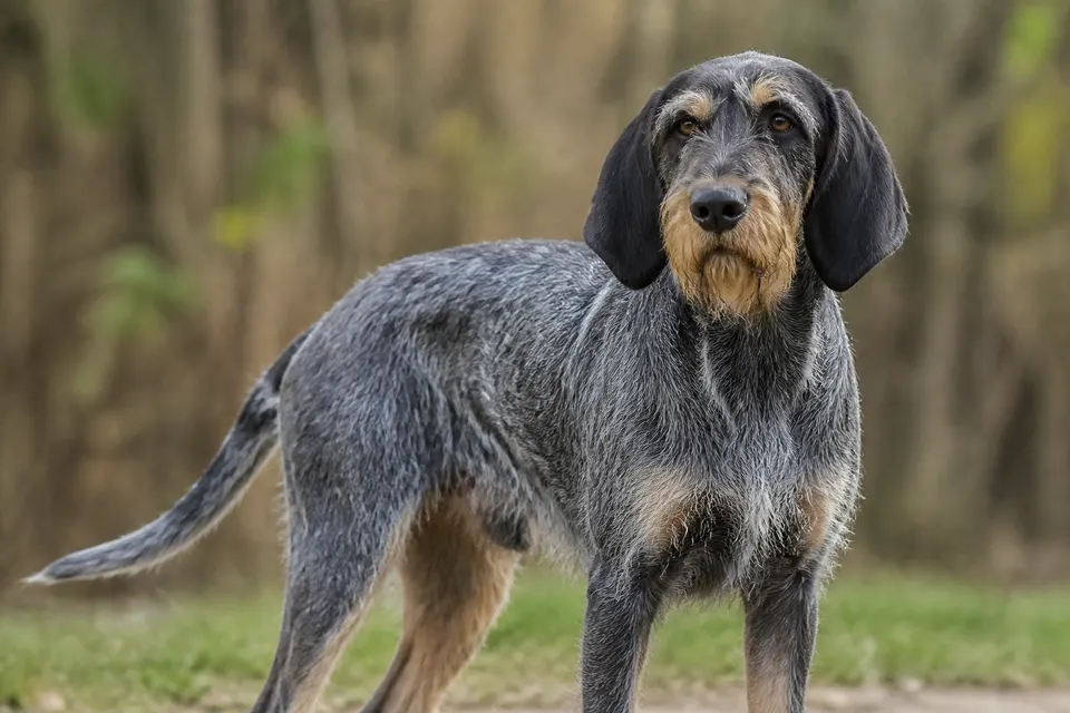 Blue Gascony Griffon犬 · 正面