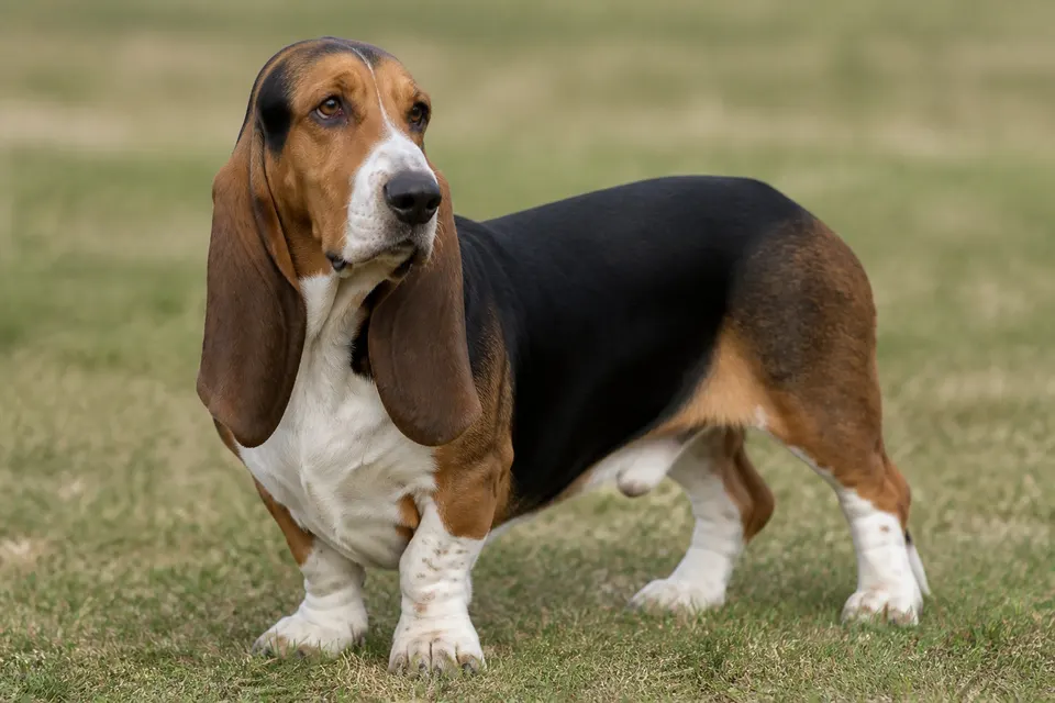 Norman Artesien Basset犬 · 正面