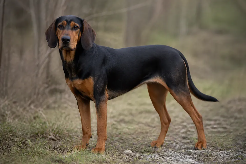 Schillerstövare犬 · 正面