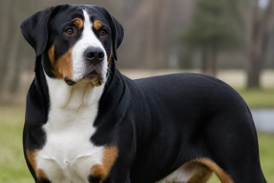 Great Swiss Mountain Dog犬 · 正面