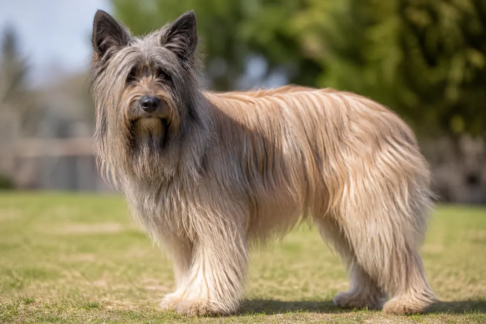 Long-Haired Pyrenean Sheepdog犬 · 正面