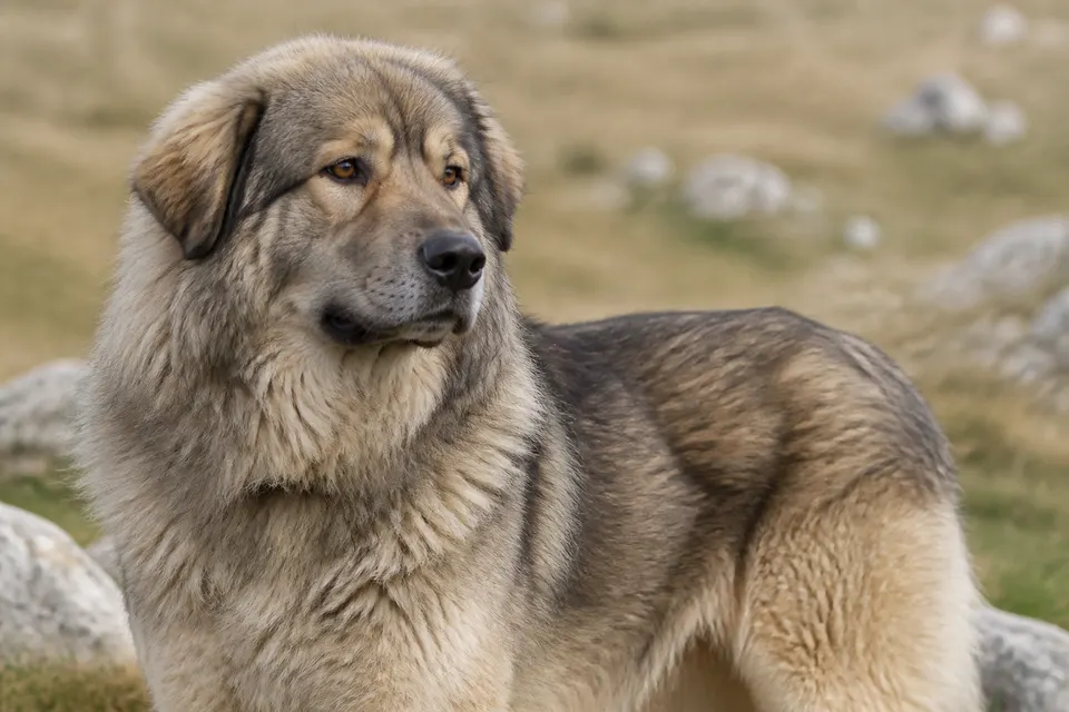 Romanian Carpathian Shepherd Dog犬 · 正面