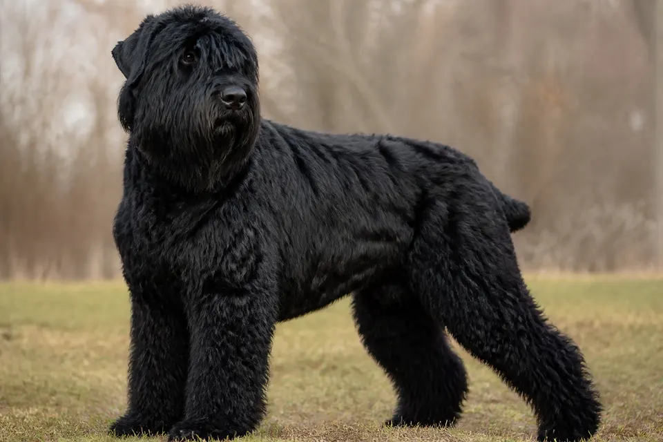 Russian Black Terrier犬 · 正面