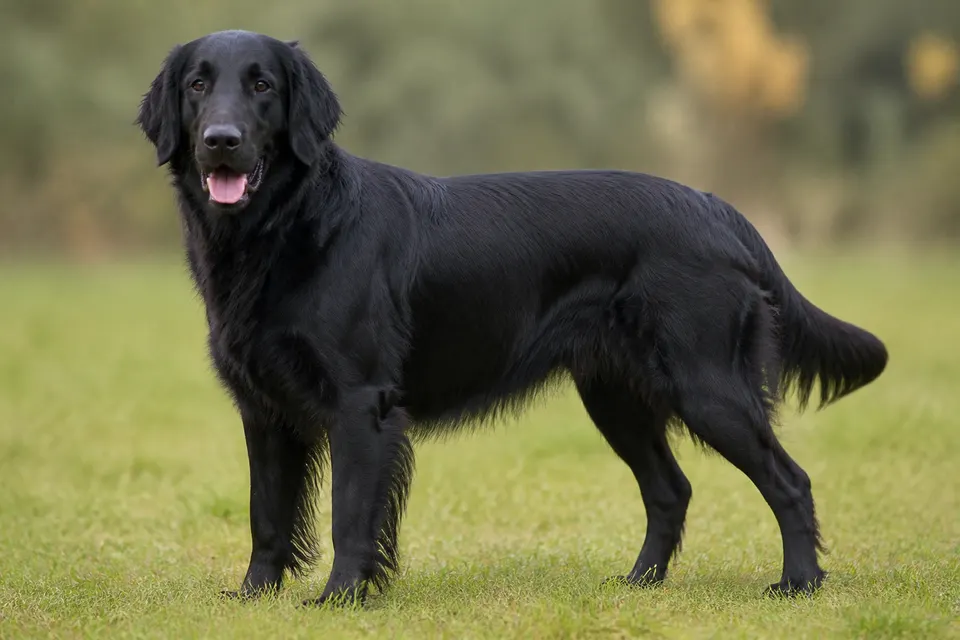 平毛寻回犬 · 正面