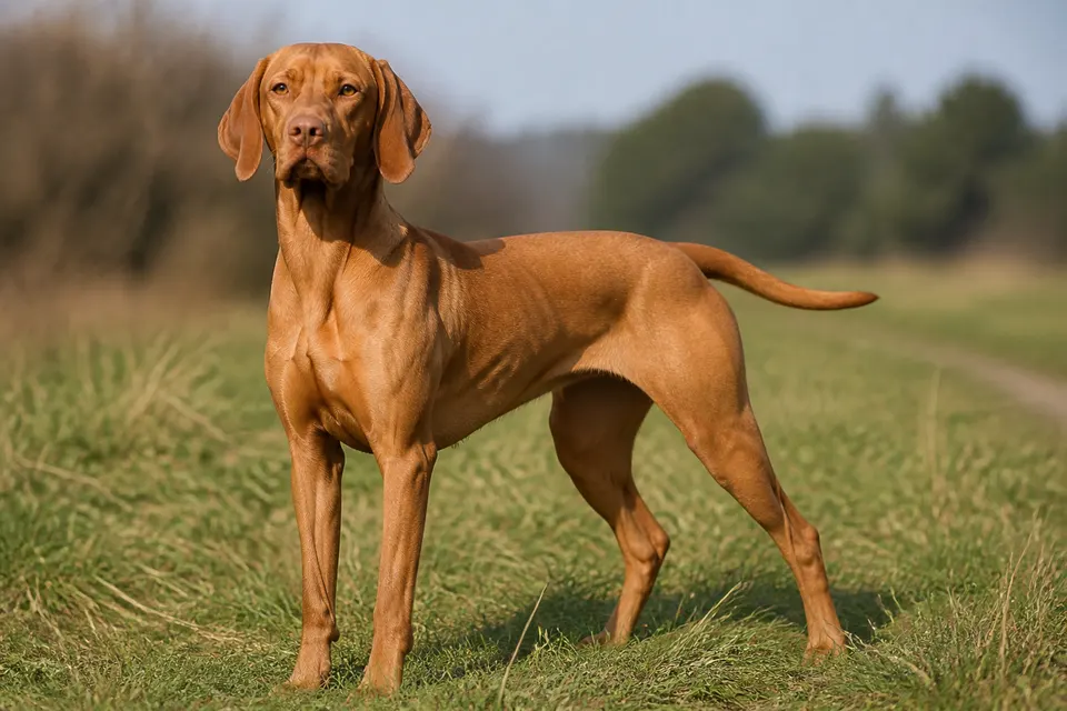 Hungarian Short-Haired Pointer (Vizsla)犬 · 正面