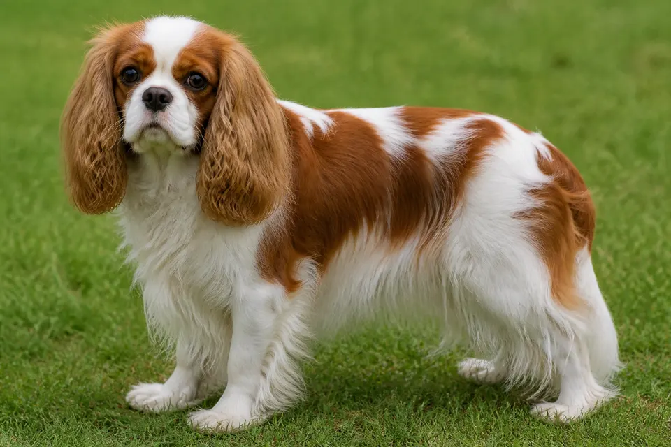 King Charles Spaniel犬 · 正面